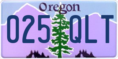 OR license plate 025QLT