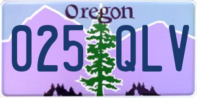 OR license plate 025QLV