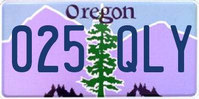 OR license plate 025QLY