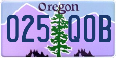 OR license plate 025QOB