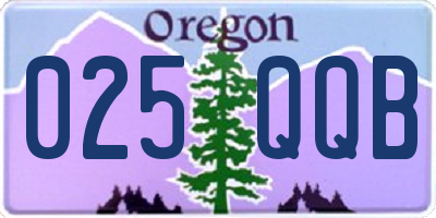 OR license plate 025QQB