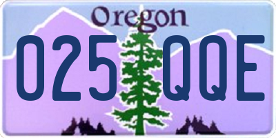 OR license plate 025QQE