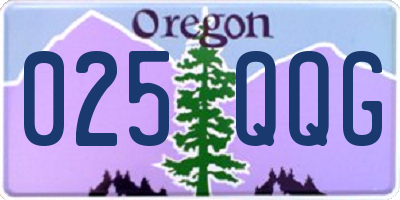 OR license plate 025QQG