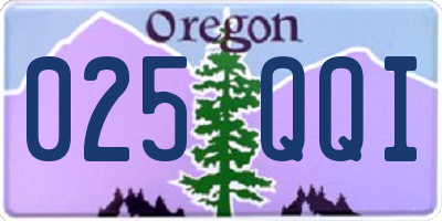 OR license plate 025QQI