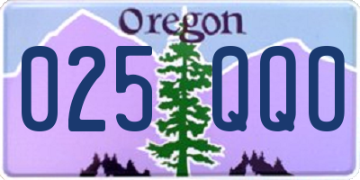 OR license plate 025QQO