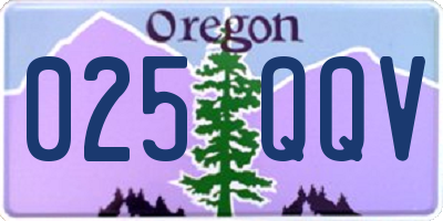 OR license plate 025QQV