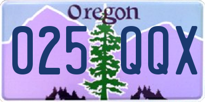 OR license plate 025QQX