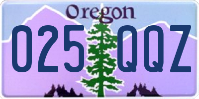 OR license plate 025QQZ