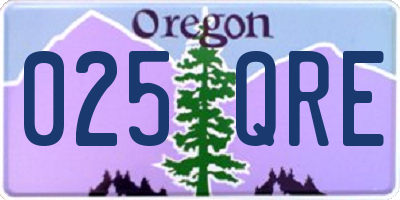 OR license plate 025QRE