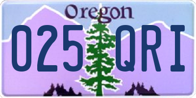 OR license plate 025QRI