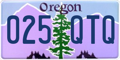 OR license plate 025QTQ