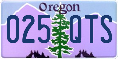 OR license plate 025QTS
