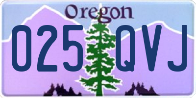 OR license plate 025QVJ