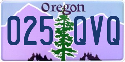 OR license plate 025QVQ