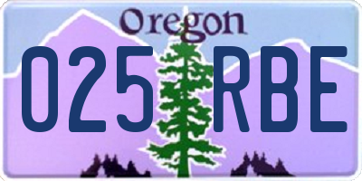 OR license plate 025RBE