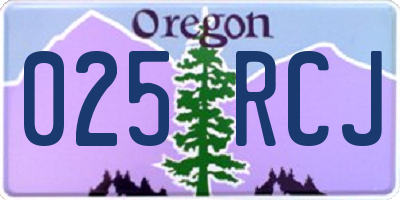 OR license plate 025RCJ