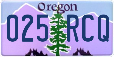 OR license plate 025RCQ