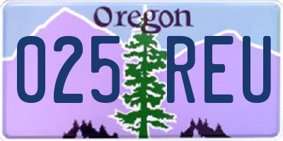 OR license plate 025REU