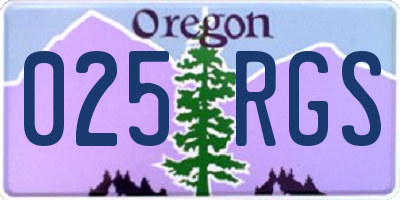 OR license plate 025RGS