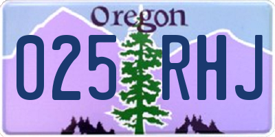 OR license plate 025RHJ