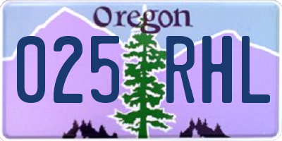 OR license plate 025RHL