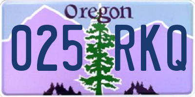 OR license plate 025RKQ