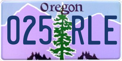 OR license plate 025RLE