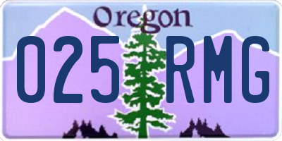 OR license plate 025RMG