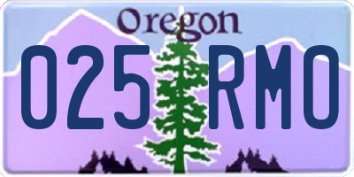OR license plate 025RMO