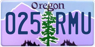 OR license plate 025RMU