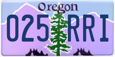 OR license plate 025RRI