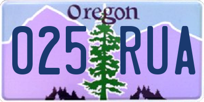 OR license plate 025RUA