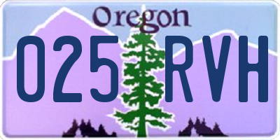 OR license plate 025RVH