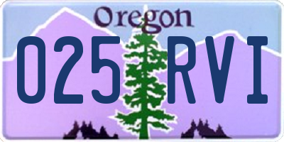 OR license plate 025RVI