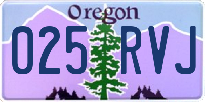 OR license plate 025RVJ