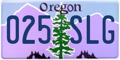 OR license plate 025SLG