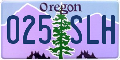 OR license plate 025SLH