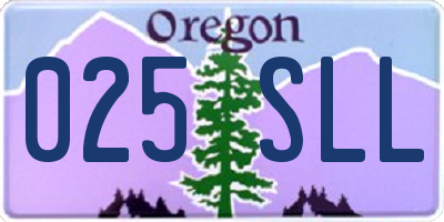 OR license plate 025SLL