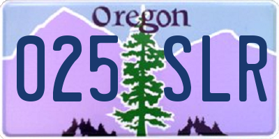 OR license plate 025SLR