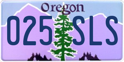 OR license plate 025SLS