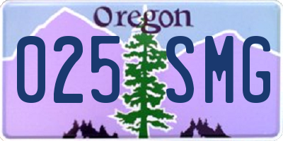 OR license plate 025SMG