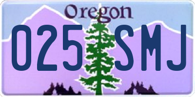 OR license plate 025SMJ