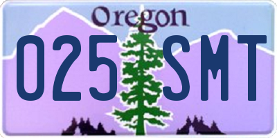 OR license plate 025SMT