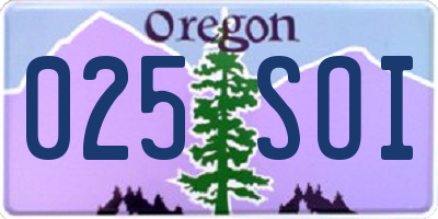 OR license plate 025SOI