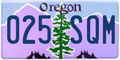 OR license plate 025SQM