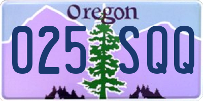OR license plate 025SQQ