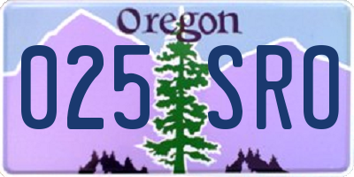 OR license plate 025SRO