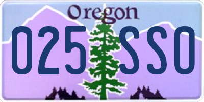 OR license plate 025SSO