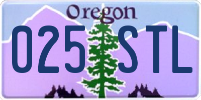 OR license plate 025STL