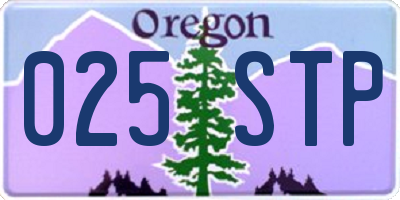 OR license plate 025STP